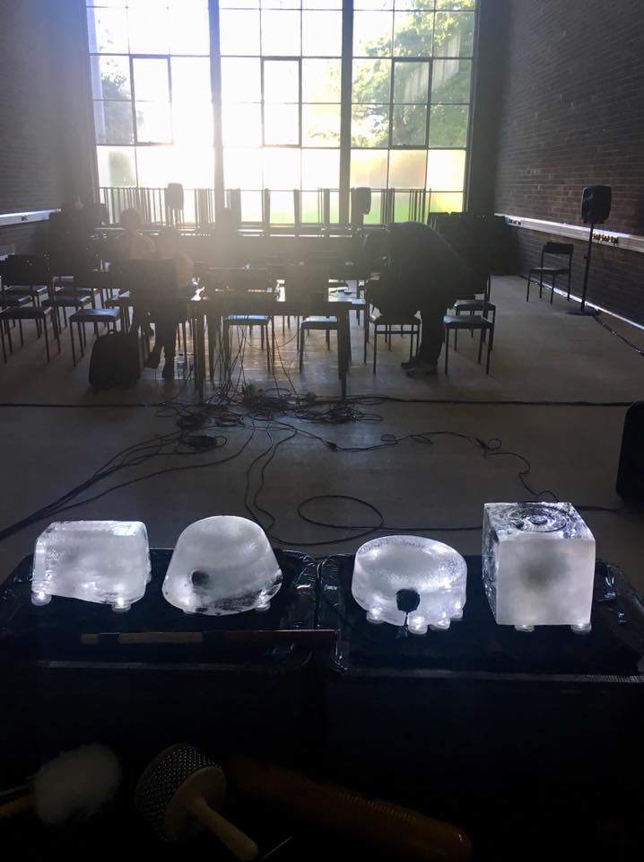 Where The Ducks Go When It Gets All Frozen - for ice tape and live electronics. Serg International Postgraduate Research Conference. University of Aberdeen. Rehearsals.
